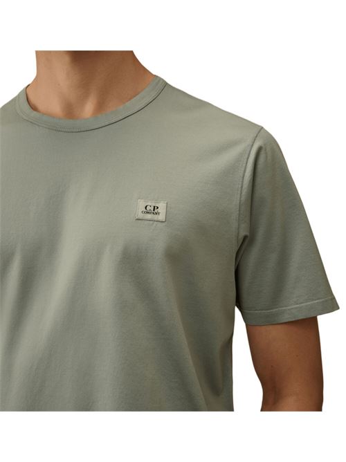 MERCERIZED JERSEY GASATO SHORT SLEEVE PATCH T-SHIRT C.P. COMPANY | TS113A006374G809